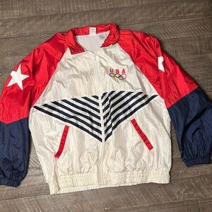 Vintage USA Olympic Jacket - Red, White, and Blue